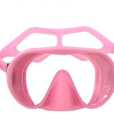 ScubaForce Dynamic ONE Tauchmaske pink Frontansicht von ScubaForce