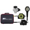 ScubaForce Recreational Set Complete Atemregler Set mit Black Devil Stufen Finimeter und Tasche von ScubaForce
