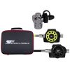 ScubaForce Recreational Set 3 DIN Atemregler Set mit Black Devil PRO erster Stufe zwei zweiten Stufen und Tasche