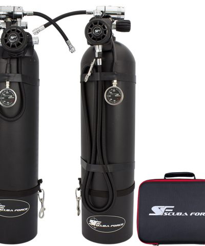 ScubaForce SIDEMOUNT SET mit zwei Stage Flaschen Atemreglern und Transporttasche von ScubaForce