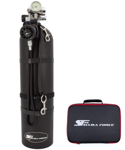 ScubaForce STAGE SET Atemregler mit Flex Schlauch an Stage Flasche von ScubaForce