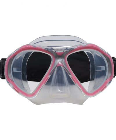 ScubaForce Vision 2 Tauchmaske clear pink Frontansicht von ScubaForce