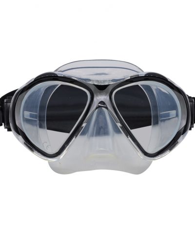 ScubaForce Vision 2 Tauchmaske clear schwarz Frontansicht von ScubaForce