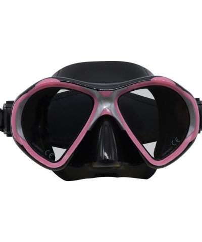 ScubaForce Vision 2 Tauchmaske pink schwarz Frontansicht von ScubaForce