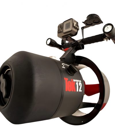 DiverTug TEK12 Unterwasser Scooter mit montiertem Zubehör von DiverTug