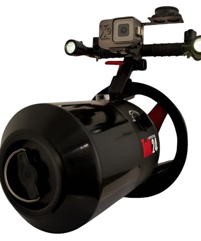 DiverTug TEK24 Unterwasser Scooter Frontansicht mit Zubehörmounts von DiverTug