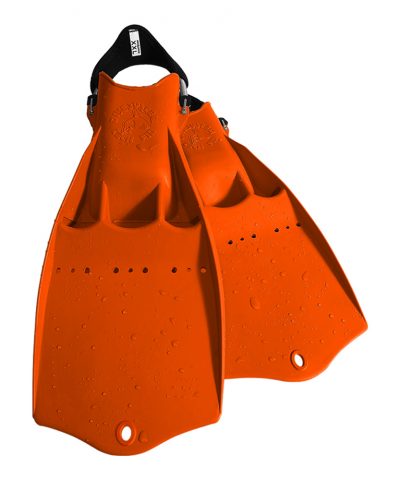 DiveSystem Tech Fin Flosse Orange Seitenansicht von DiveSystem