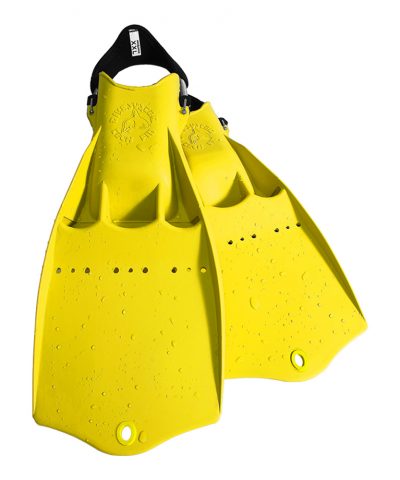 DiveSystem Tech Fin Flosse Gelb Seitenansicht von DiveSystem