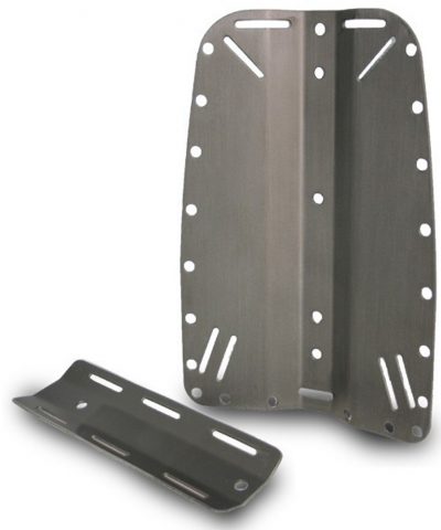 DiveSystem Backplate Aluminium mit Single Tank Adapter montiert von DiveSystem