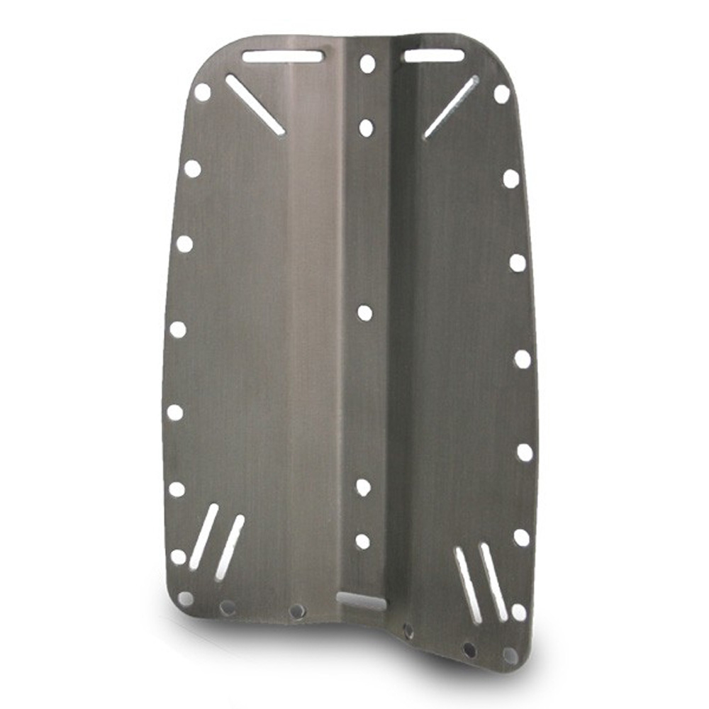 DiveSystem Backplate Aluminium 1 DiveSystem Backplate Aluminium für Wing System Frontansicht ohne Adapter von DiveSystem