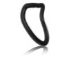 DiveSystem D-Ring 50 mm 45° gebogen Aluminium schwarz Frontansicht von DiveSystem