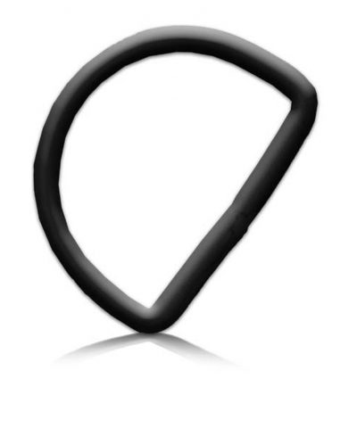 DiveSystem D-Ring 50 mm Aluminium schwarz beschichtet Frontansicht von DiveSystem