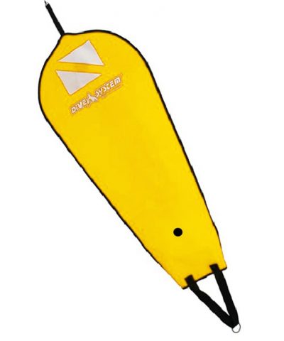 DiveSystem Deco Boje 100 lb Sicherheits und Dekoboje in Gelb mit Ventil von DiveSystem