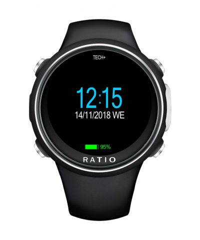 Ratio iDive Color Easy Tauchcomputer Uhranzeige Schwarz von Ratio