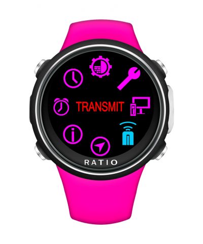 Ratio iDive Color Easy Tauchcomputer Transmitter Menü von Ratio