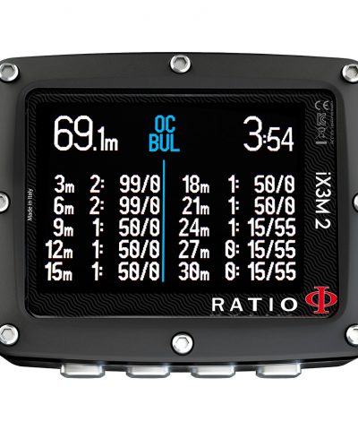 Ratio iX3M 2 Pro Tauchcomputer mit Dekotabelle Anzeige