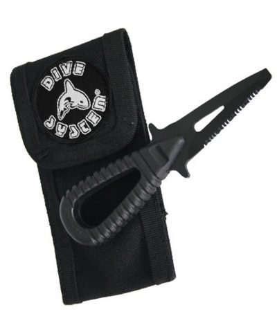 DiveSystem Messer mit Scheide Tauchmesser mit teflonierter Edelstahlklinge und Cordura Hülle von DiveSystem