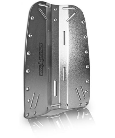DiveSystem Backplate Edelstahl für Wing System Frontansicht ohne Adapter von DiveSystem