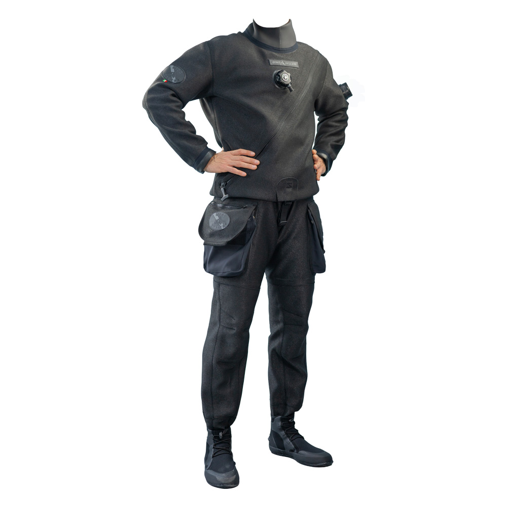 DiveSystem Solo N Dyneema Trockentauchanzug 3 DiveSystem Solo N Dyneema Trockentauchanzug Frontansicht von DiveSystem