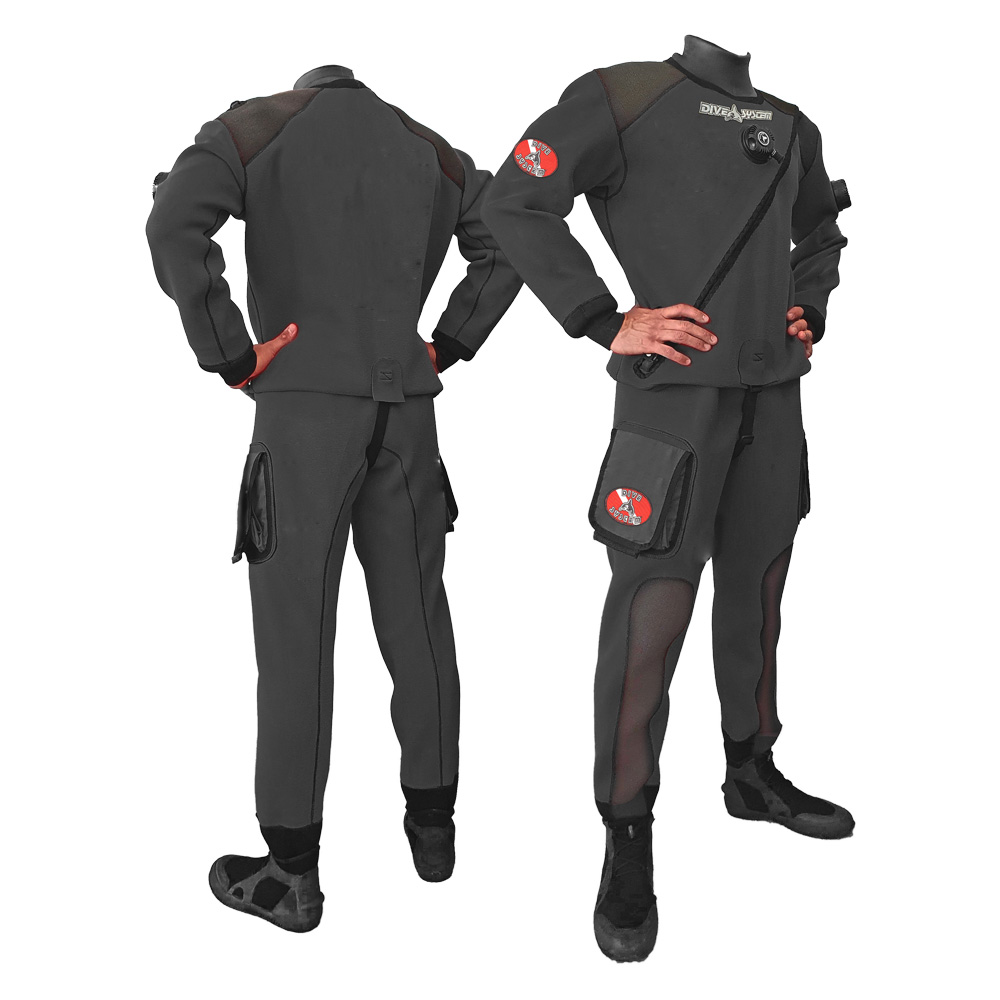 DiveSystem Solo N Trockentauchanzug 3 DiveSystem Solo N Trockentauchanzug Front und Rückansicht von DiveSystem