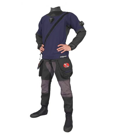 DiveSystem Solo Expedition Trockentauchanzug 32 DiveSystem Solo Expedition Trockentauchanzug Frontansicht Navy Blau von DiveSystem