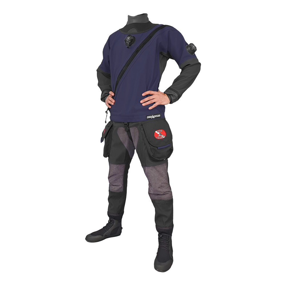 DiveSystem Solo Expedition Trockentauchanzug 16 DiveSystem Solo Expedition Trockentauchanzug Frontansicht Navy Blau von DiveSystem