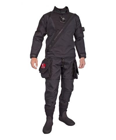 DiveSystem Solo Shipboarding NATO Trockentauchanzug Gesamtansicht schwarz von DiveSystem
