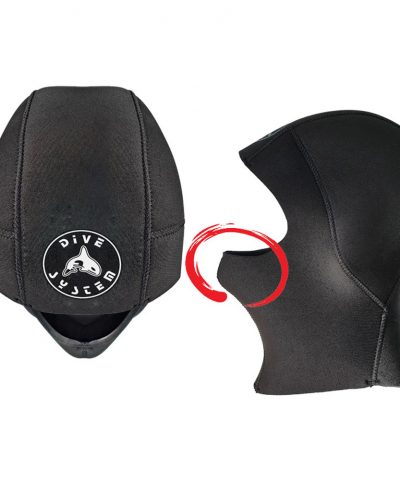 DiveSystem 4 Seasons Kopfhaube Neopren Kinnform Detail von DiveSystem