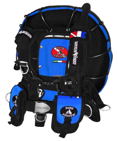 DiveSystem Tech Deep Wing System blau Frontansicht von DiveSystem