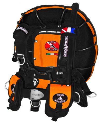 DiveSystem Tech Deep Wing System orange Frontansicht von DiveSystem