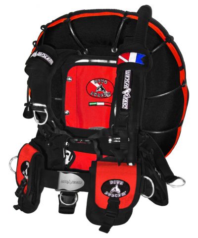 DiveSystem Tech Deep Wing System rot Frontansicht von DiveSystem