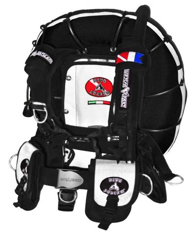 DiveSystem Tech Deep Wing System weiß Frontansicht von DiveSystem