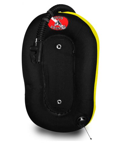 DiveSystem Donut Wing 13,6L Monoflasche gelbe Seitenansicht von DiveSystem