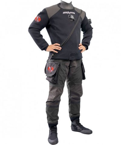 DiveSystem Solo Polluce Trockentauchanzug schwarze Farbausführung von DiveSystem