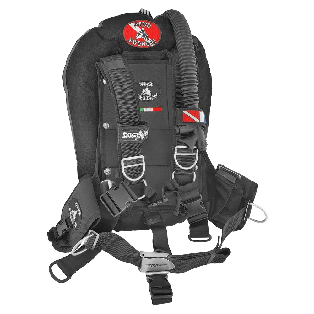DiveSystem Tekky Wing-Jacket 11 DiveSystem Tekky Wing Jacket Schwarz Frontansicht von DiveSystem