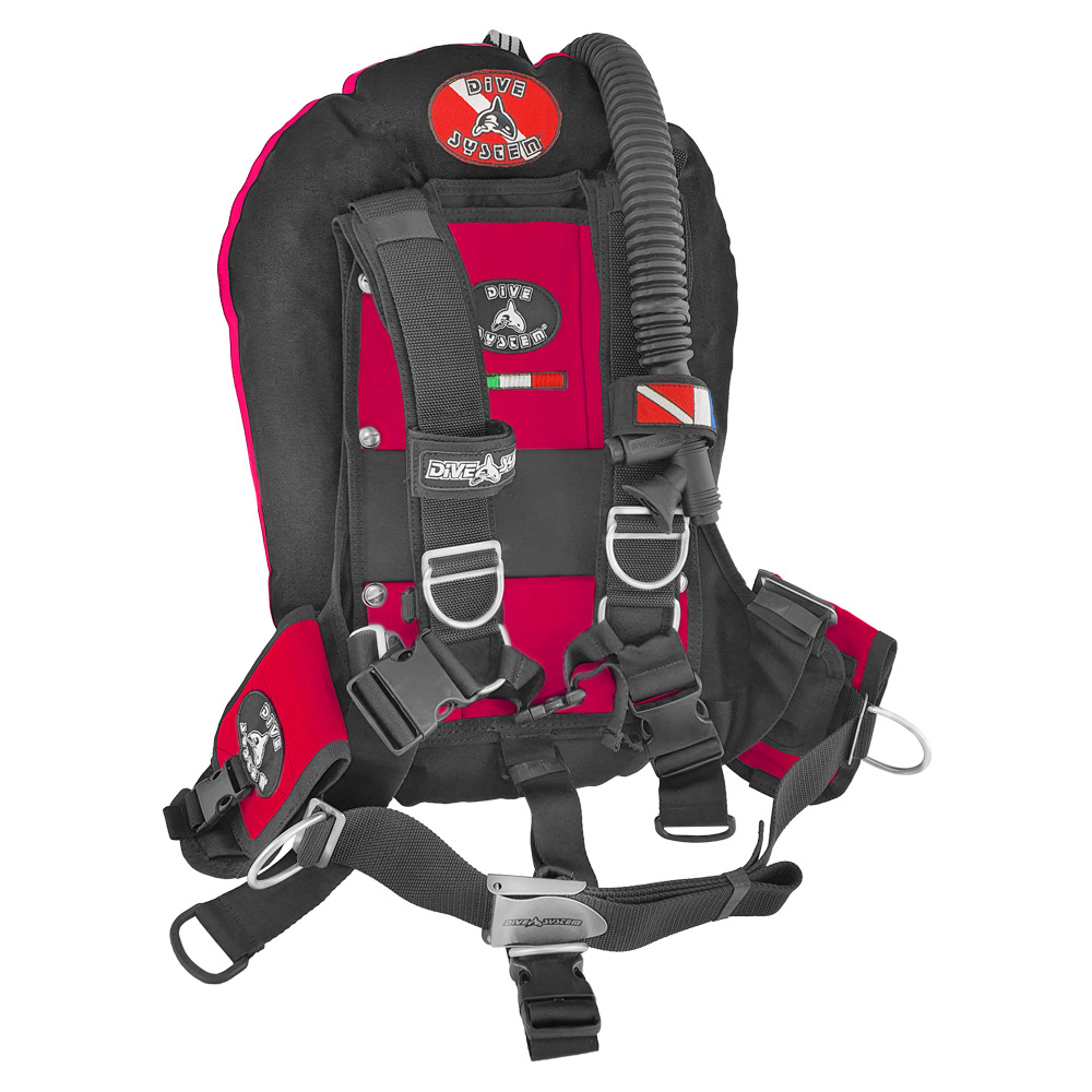 DiveSystem Tekky Wing-Jacket 8 DiveSystem Tekky Wing Jacket Bordeaux Frontansicht von DiveSystem