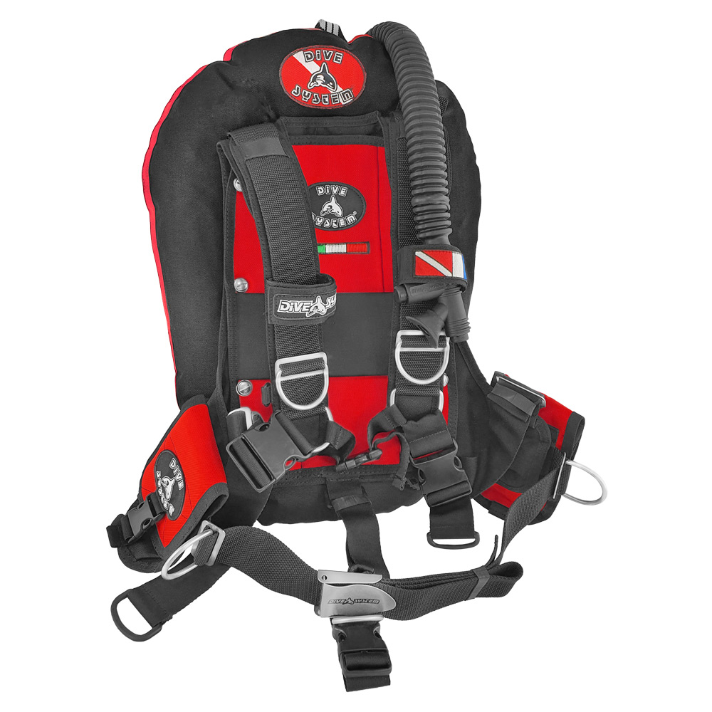 DiveSystem Tekky Wing-Jacket 7 DiveSystem Tekky Wing Jacket Rot Frontansicht von DiveSystem